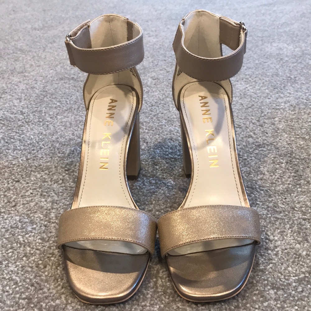 Gold Anne Klein heels